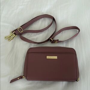 Skip hop Pink Crossbody Bag with Gold Hardware